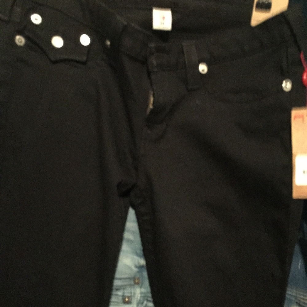 True Religion Black Cargo Pocket Skinny Jeans NWT